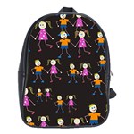 Seamless Tile Background School Bag (XL) Front