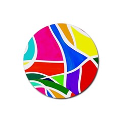 Abstract Background Rubber Coaster (round)  by Vaneshart