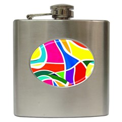 Abstract Background Hip Flask (6 Oz) by Vaneshart