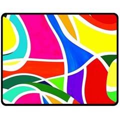 Abstract Background Double Sided Fleece Blanket (medium)  by Vaneshart