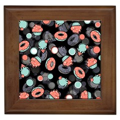 Seamless Sweets Background Framed Tile by Vaneshart