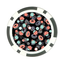 Seamless Sweets Background Poker Chip Card Guard by Vaneshart