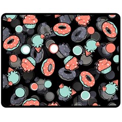 Seamless Sweets Background Fleece Blanket (medium)  by Vaneshart