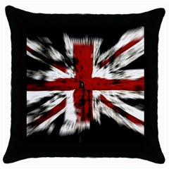 British Flag Throw Pillow Case (black) by Vaneshart