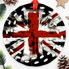 British Flag Round Filigree Ornament (two Sides) by Vaneshart