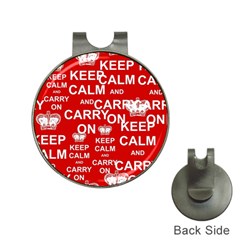 Keep Calm And Carry On Hat Clips With Golf Markers by Vaneshart