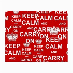 Keep Calm And Carry On Small Glasses Cloth by Vaneshart