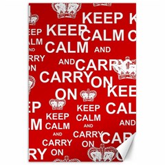 Keep Calm And Carry On Canvas 20  X 30  by Vaneshart