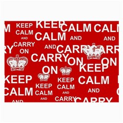 Keep Calm And Carry On Large Glasses Cloth by Vaneshart