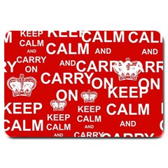 Keep Calm And Carry On Large Doormat  by Vaneshart