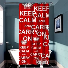 Keep Calm And Carry On Shower Curtain 36  X 72  (stall)  by Vaneshart