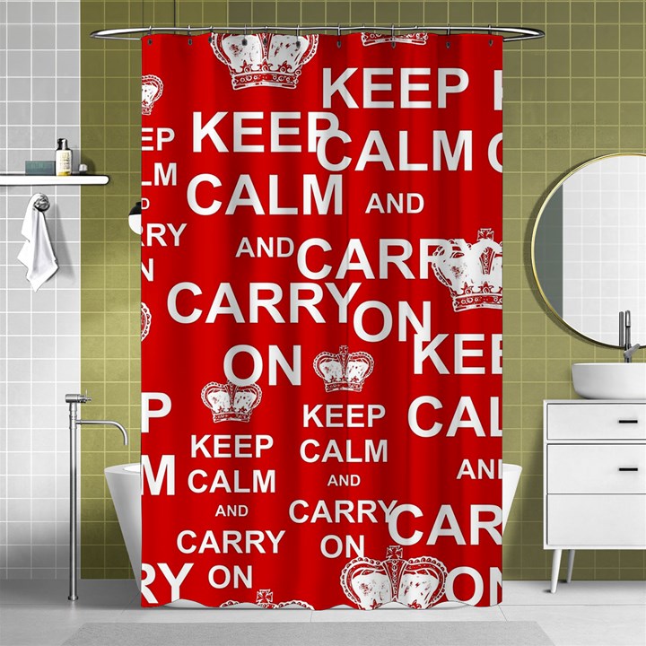 Keep Calm And Carry On Shower Curtain 48  x 72  (Small) 