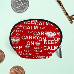 Keep Calm And Carry On Accessory Pouch (small) by Vaneshart