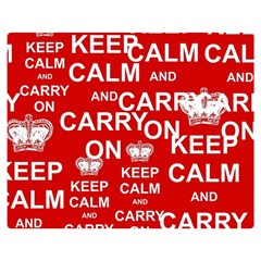 Keep Calm And Carry On Double Sided Flano Blanket (medium)  by Vaneshart