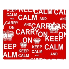 Keep Calm And Carry On Double Sided Flano Blanket (large)  by Vaneshart