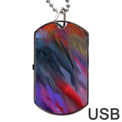 Abstract Paint Painting Watercolor Dog Tag Usb Flash (one Side) by Vaneshart