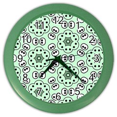 Background Texture Dots Pattern Color Wall Clock by Vaneshart