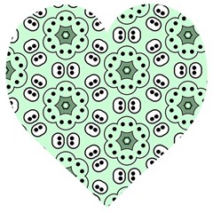 Background Texture Dots Pattern Wooden Puzzle Heart