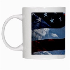 Grunge American Flag White Mugs by Vaneshart