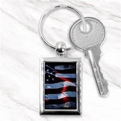 Grunge American Flag Key Chain (rectangle) by Vaneshart