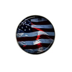 Grunge American Flag Hat Clip Ball Marker by Vaneshart