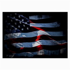 Grunge American Flag Large Glasses Cloth by Vaneshart