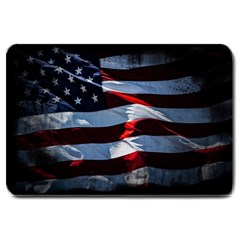 Grunge American Flag Large Doormat  by Vaneshart