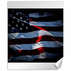 Grunge American Flag Canvas 11  X 14  by Vaneshart