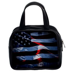 Grunge American Flag Classic Handbag (two Sides) by Vaneshart