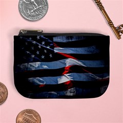 Grunge American Flag Mini Coin Purse by Vaneshart