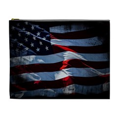 Grunge American Flag Cosmetic Bag (xl) by Vaneshart