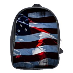 Grunge American Flag School Bag (large) by Vaneshart