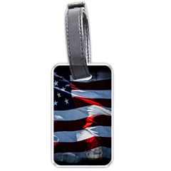 Grunge American Flag Luggage Tag (one Side) by Vaneshart