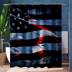 Grunge American Flag Shower Curtain 60  X 72  (medium)  by Vaneshart