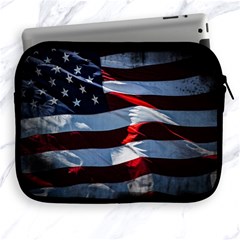 Grunge American Flag Apple Ipad 2/3/4 Zipper Cases by Vaneshart