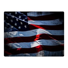 Grunge American Flag Double Sided Flano Blanket (mini)  by Vaneshart