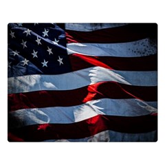 Grunge American Flag Double Sided Flano Blanket (large)  by Vaneshart