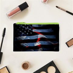 Grunge American Flag Cosmetic Bag (xs) by Vaneshart