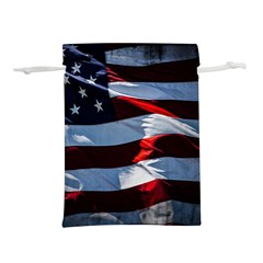 Grunge American Flag Lightweight Drawstring Pouch (s)