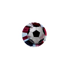 Soccer Ball With Great Britain Flag 1  Mini Buttons by Vaneshart