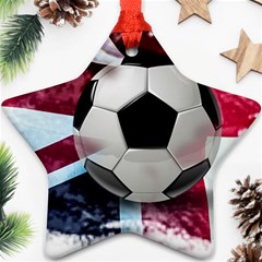 Soccer Ball With Great Britain Flag Ornament (star) by Vaneshart