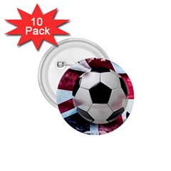 Soccer Ball With Great Britain Flag 1 75  Buttons (10 Pack) by Vaneshart