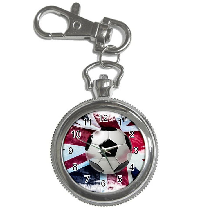 Soccer Ball With Great Britain Flag Key Chain Watches