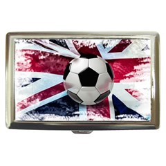 Soccer Ball With Great Britain Flag Cigarette Money Case by Vaneshart