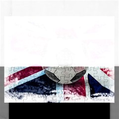 Soccer Ball With Great Britain Flag Rectangular Jigsaw Puzzl by Vaneshart