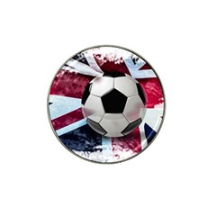 Soccer Ball With Great Britain Flag Hat Clip Ball Marker by Vaneshart