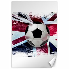 Soccer Ball With Great Britain Flag Canvas 12  X 18  by Vaneshart