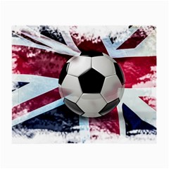 Soccer Ball With Great Britain Flag Small Glasses Cloth (2 Sides) by Vaneshart