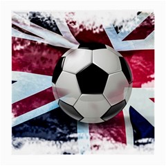 Soccer Ball With Great Britain Flag Medium Glasses Cloth (2 Sides) by Vaneshart