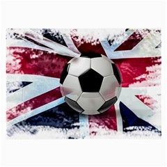 Soccer Ball With Great Britain Flag Large Glasses Cloth by Vaneshart